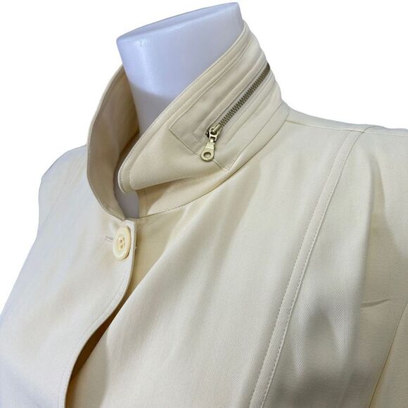 NEIMAN MARCUS EXCLUSIVE Vintage High Neck‎ Button Down Silk Tunic size large - Picture 4 of 9